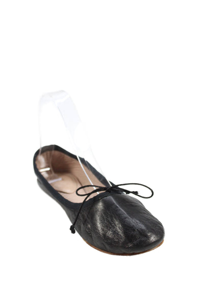 Chloe Womens Leather Slip On Ballet Flats Black Size 35.5 5.5