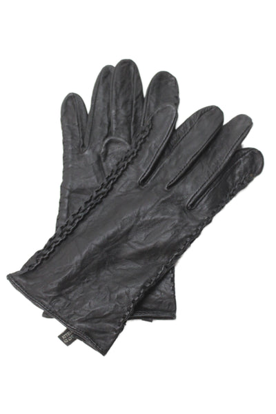 AllSaints Co Ltd Spitalfields Womens Leather Gloves Black