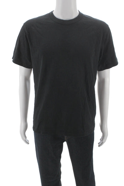 Uniqlo Mens Black Basic T-Shirt 100% Cotton Short Sleeve Size M