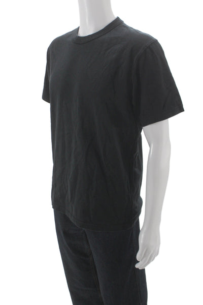 Uniqlo Mens Black Basic T-Shirt 100% Cotton Short Sleeve Size M