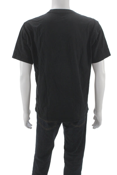 Uniqlo Mens Black Basic T-Shirt 100% Cotton Short Sleeve Size M