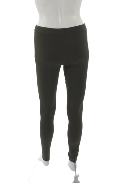 Vince Women Ankle Leggings Green Viscose Stretch Casual Size 0