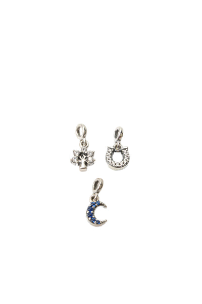 Pandora Womens 925 Silver Multicolor CZ ME Mini Charms Nature LOT 3 NWOT