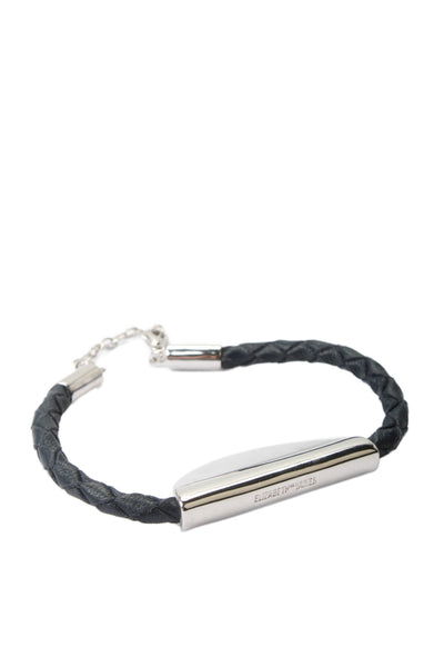 Elizabeth and James Womens Silver Tone Half Circle Slider Cord Bracelet 8.5"