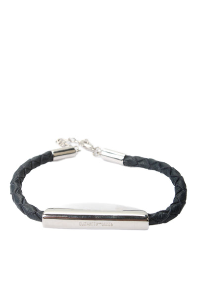 Elizabeth and James Womens Silver Tone Half Circle Slider Cord Bracelet 8.5"