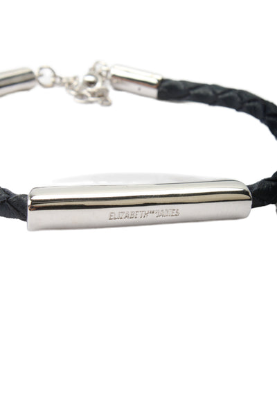 Elizabeth and James Womens Silver Tone Half Circle Slider Cord Bracelet 8.5"