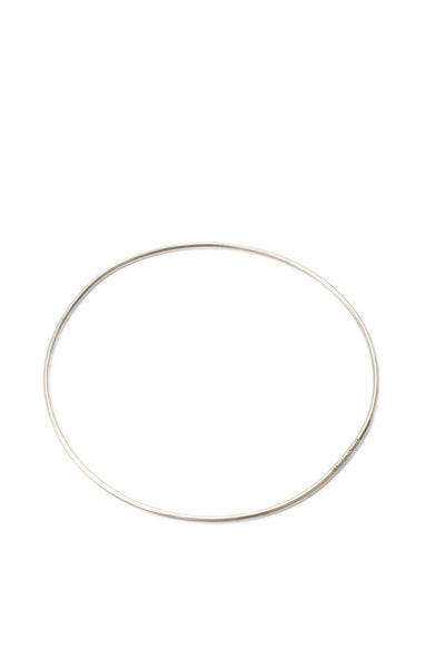 Ann Demeulemeester Womens Sterling Silver Thin Bangle Bracelet 2.6" 3.8g