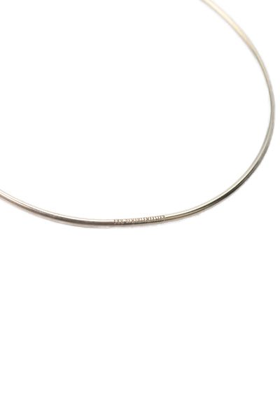 Ann Demeulemeester Womens Sterling Silver Thin Bangle Bracelet 2.6" 3.8g