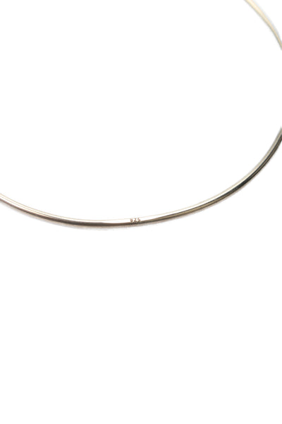 Ann Demeulemeester Womens Sterling Silver Thin Bangle Bracelet 2.6" 3.8g