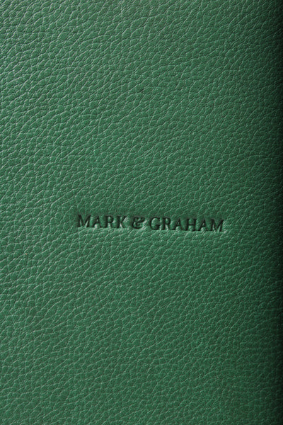 Mark and Graham Womens Green Leather Travel Jewelry Case 8.25"x5"x2.5"