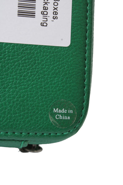 Mark and Graham Womens Green Leather Travel Jewelry Case 8.25"x5"x2.5"