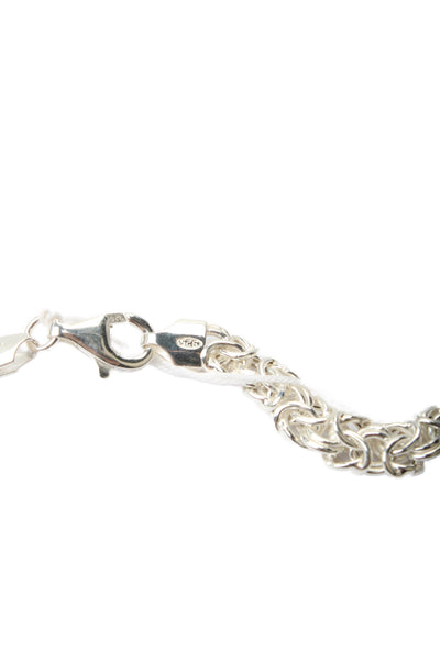 Miabella Womens Sterling Silver 6.5mm Byzantine Chain 20" 21.6g NWOT