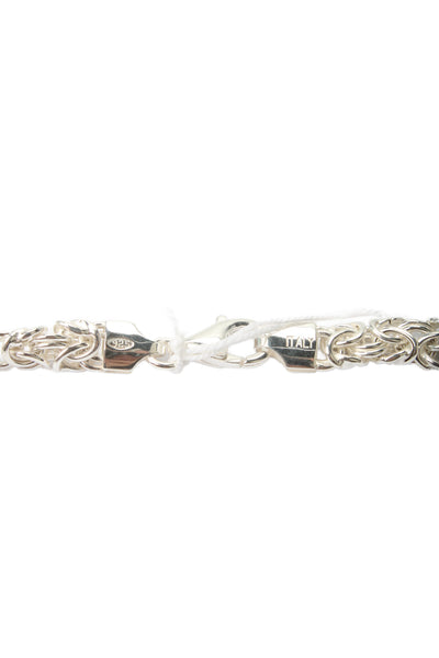 Miabella Womens Sterling Silver 6.5mm Byzantine Chain 20" 21.6g NWOT