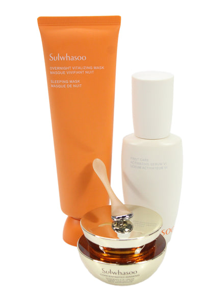 Sulwhasoo Womens Overnight Mask Eye Cream Serum Skincare Set 3 Pieces