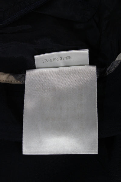 Burberry London Women Black Dress Pants Button Solid Classic 32 Inseam Size 10
