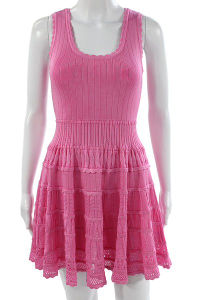 Love Shack Fancy Womens Pink Fit & Flare Sleeveless Rayon Dress Size XS