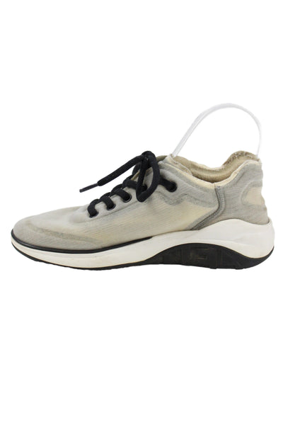 Chanel Womens Light Mesh Logo Low Top Lace Up Sneakers White Black Size 36 6