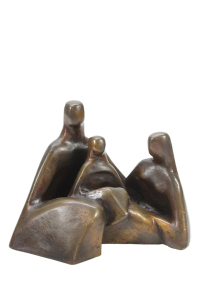 Ruth Zuckerman Bronze Family Statuette Signed + Numbered 3/10 7"x9.5"