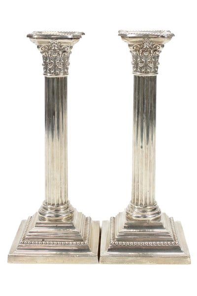 Gorham Vintage Sterling Silver Corinthian Style Candlesticks 10.25" LOT 2