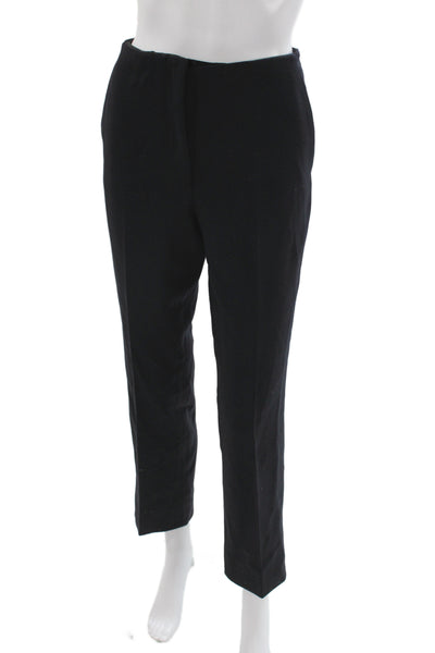 Miu Miu Women Dress Pants Black Virgin Wool Zip Size 42
