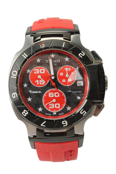 Tissot Mens Stainless Steel Nicky Hayden T-Race Chronograph Quartz Watch 45mm
