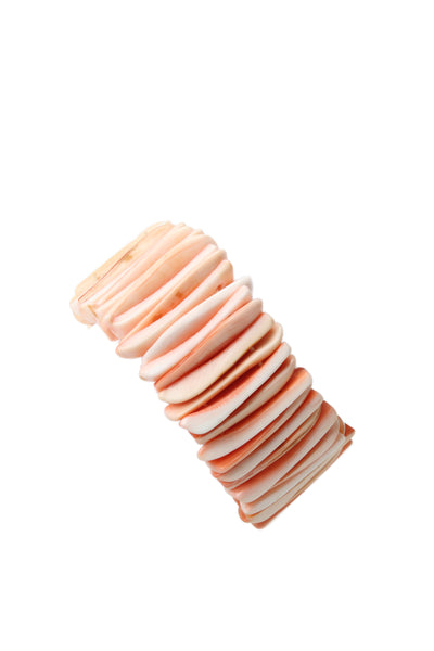 Designer Womens Angel Skin Coral Bead Stretch Bracelet OS