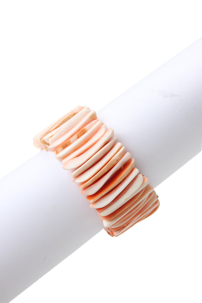Designer Womens Angel Skin Coral Bead Stretch Bracelet OS