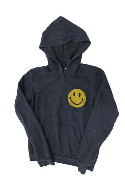 Aviator Nation Girls Cotton Long Sleeve Pullover Hoodie Gray Size 14
