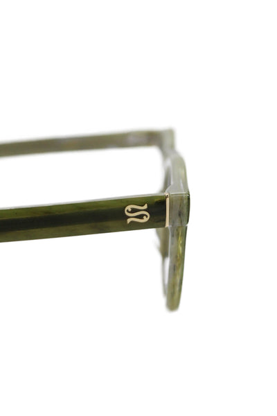 Sardine Womens Alfie Circular Classic Sunglasses Solid Green