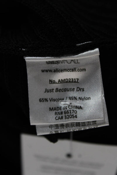 Alice McCall Womens Bodycon Dress Black Midi Short Sleeve Size 2