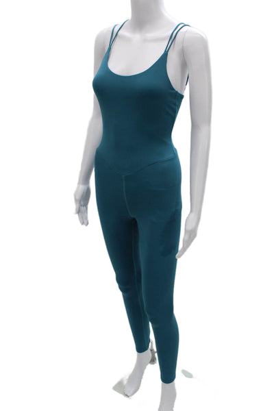 Carbon 38 Womens Blue Sleeveless Scoop Neck Unitard Size XS