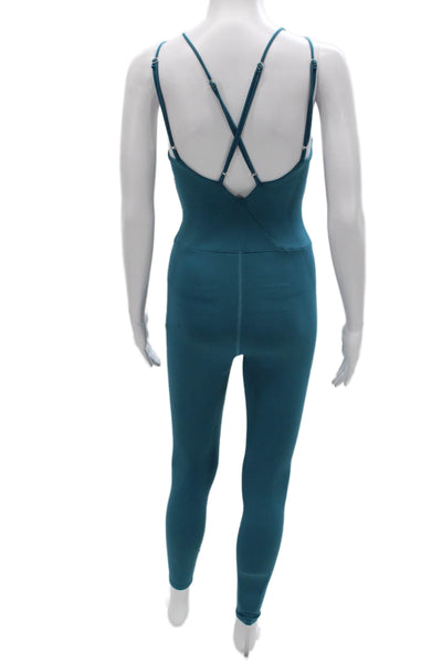 Carbon 38 Womens Blue Sleeveless Scoop Neck Unitard Size XS