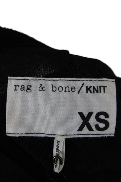 Rag & Bone Women Tank Dress Black Cotton Sleeveless Round Neck Size XS