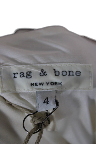 Rag & Bone Womens Sheath Dress Ivory Square Neck Knee Size 4