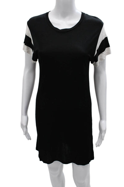 Rag & Bone Womens Black Striped T-Shirt Dress Short Sleeve Size XS
