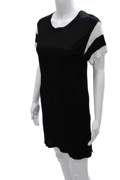 Rag & Bone Womens Black Striped T-Shirt Dress Short Sleeve Size XS