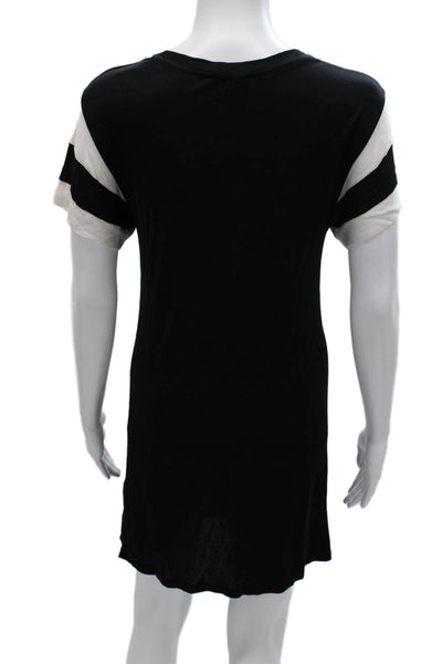 Rag & Bone Womens Black Striped T-Shirt Dress Short Sleeve Size XS