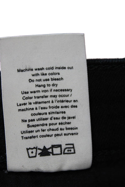 Rag & Bone Women Skinny Jeans Black High Rise Cotton Zip Size 26