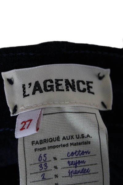 L'Agence Womens Skinny Blue Cotton Pants Size 27