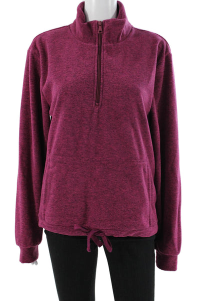 Beyond Yoga Women Pullover Sweatshirt Mock Neck Long Sleeve Purple Size S