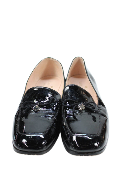 Kate Spade New York Womens Patent Leather Sarah Loafers Black Size 6.5  B