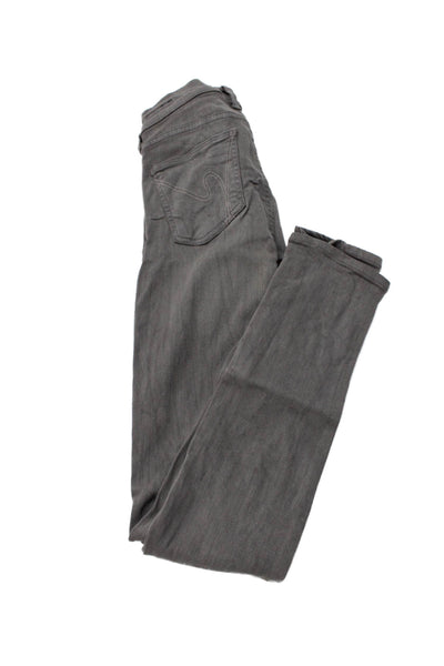 C of H Los Angeles Womens Skinny Gray Low Rise Jeans Button Size 26