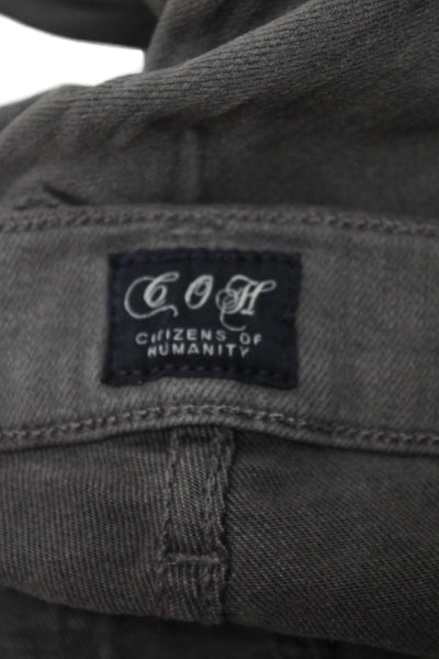 C of H Los Angeles Womens Skinny Gray Low Rise Jeans Button Size 26