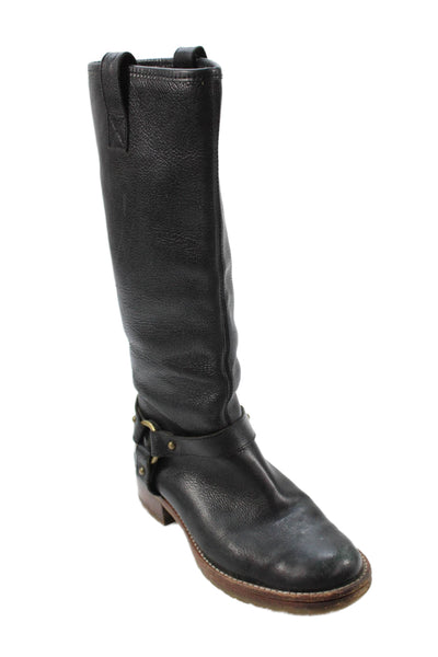 Banana Republic Womens Pull-On Western Knee-High Boots Black Size 6
