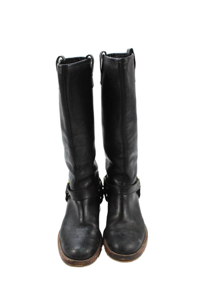 Banana Republic Womens Pull-On Western Knee-High Boots Black Size 6