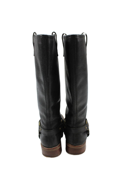 Banana Republic Womens Pull-On Western Knee-High Boots Black Size 6