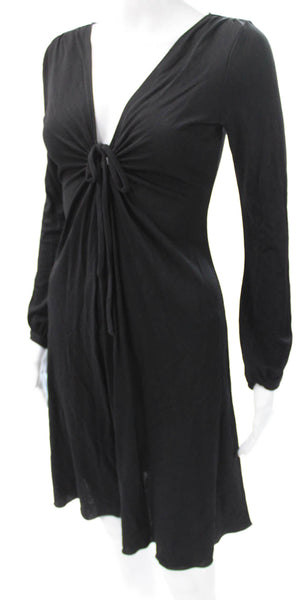 Moschino Cheap & Chic Womens Black A-Line V-Neck Knee Dress Size 6