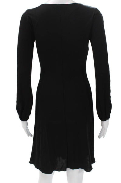 Moschino Cheap & Chic Womens Black A-Line V-Neck Knee Dress Size 6