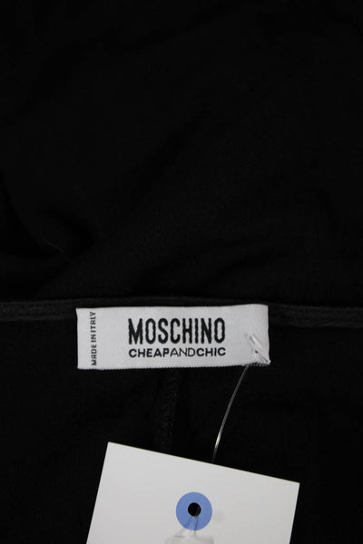 Moschino Cheap & Chic Womens Black A-Line V-Neck Knee Dress Size 6