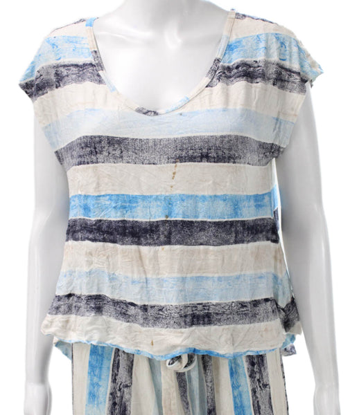 Splendid Womens Multicolor Striped V-Neck Sleeveless Rayon Set Size S